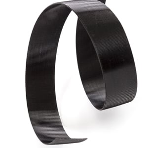 Kaksipuolinen matalaprofiilinen koukkunauha Orfit, 25mm, musta